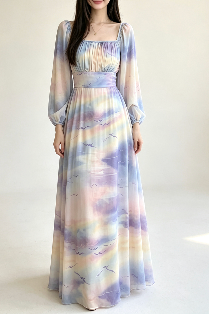 Breathable Two-Way Wear Eco Recycled Cotton Dress - gradient