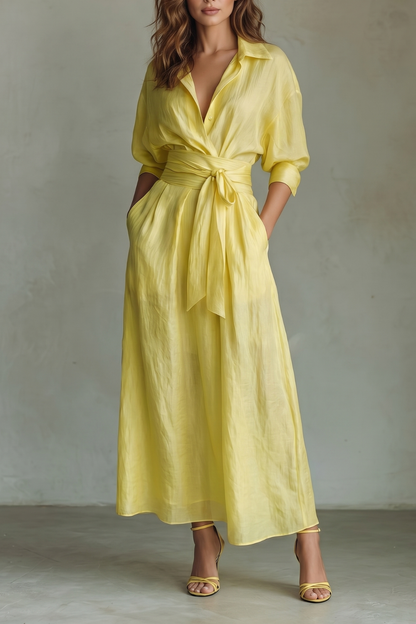 Solevera – Belted breezy elegance – Maxi dress