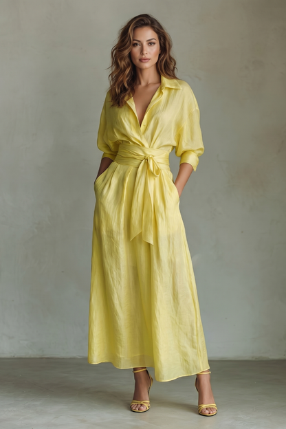 Solevera – Belted breezy elegance – Maxi dress
