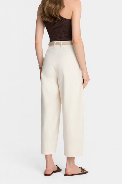 Miss Elan Creme Trousers