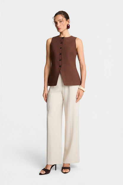 Miss Etoile Cream Trousers