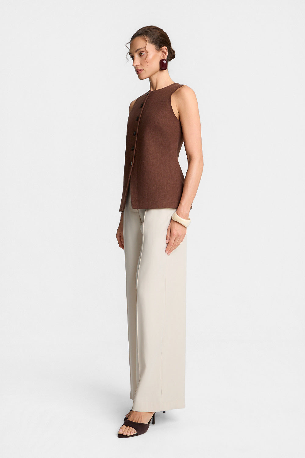 Miss Etoile Cream Trousers