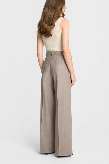 Miss Vienna Taupe Trousers