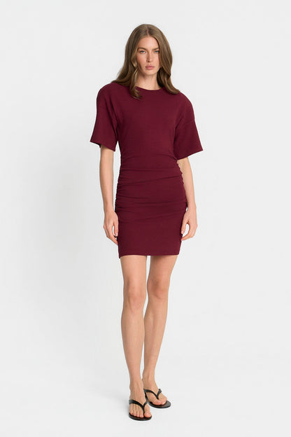 Miss Capri Burgundy Dress