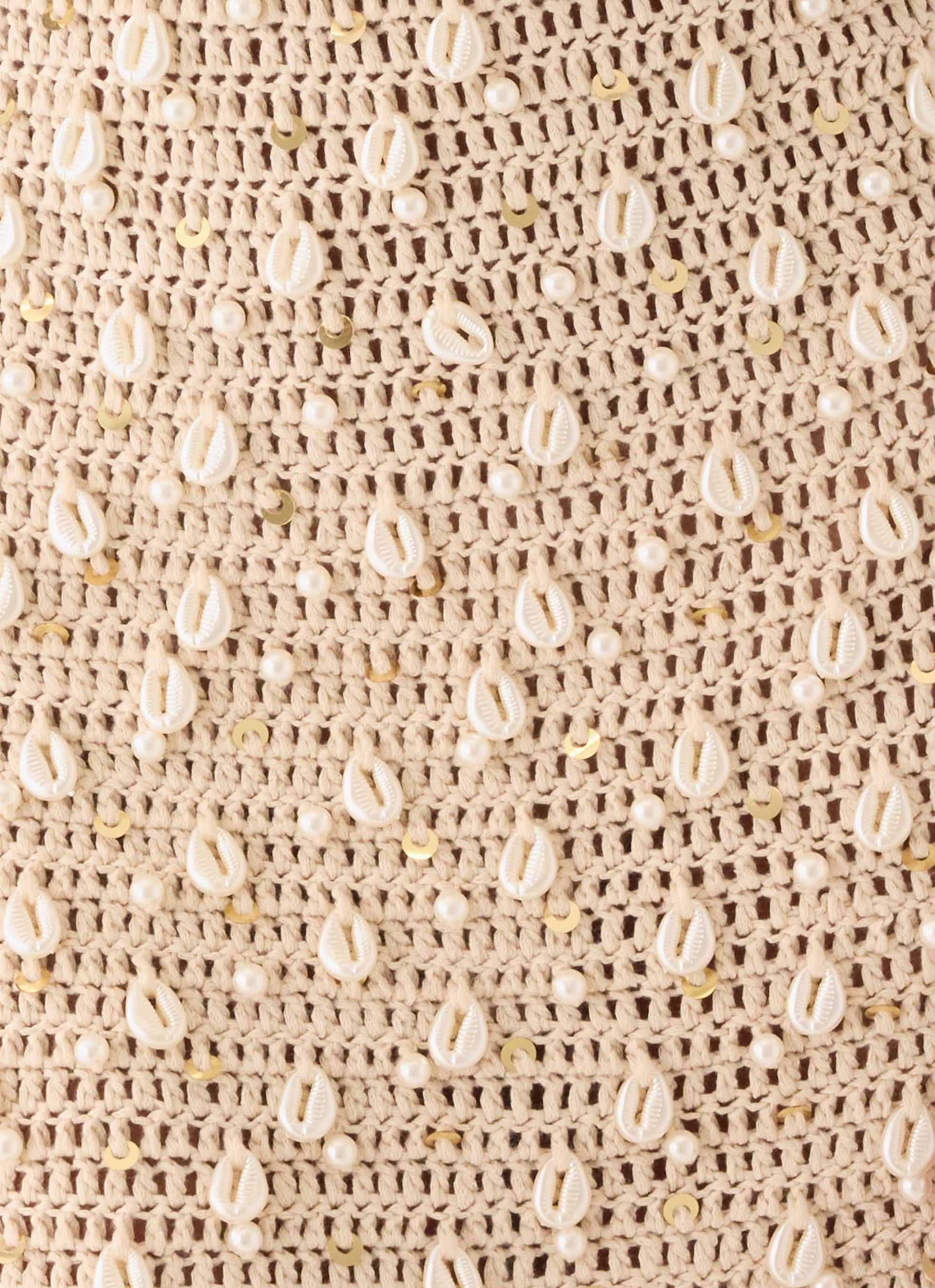 Sylvara Crochet Mini Dress - Ivory
