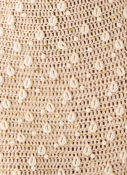 Sylvara Crochet Mini Dress - Ivory