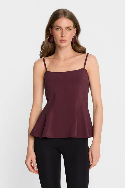 Miss Coco Burgundy Top