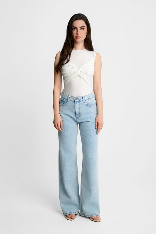 Top Miss Draped Off-White
