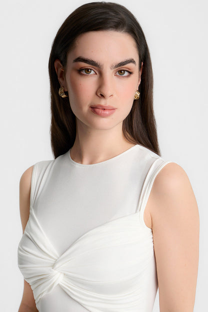 Top Miss Draped Off-White