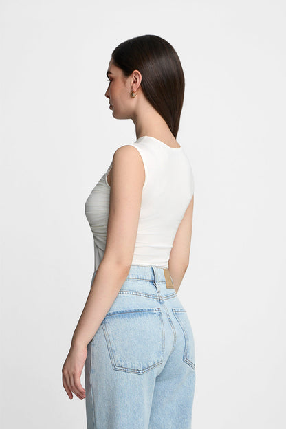 Top Miss Draped Off-White