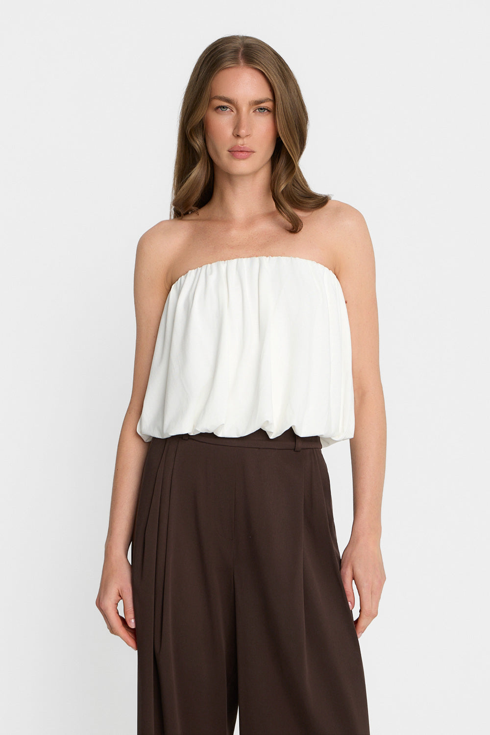 Miss Luna Off-White Top