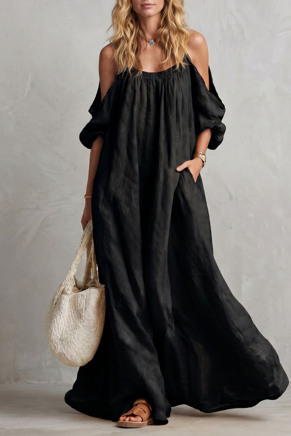 Velmira – Flowing bohemian silhouette – Maxi dress