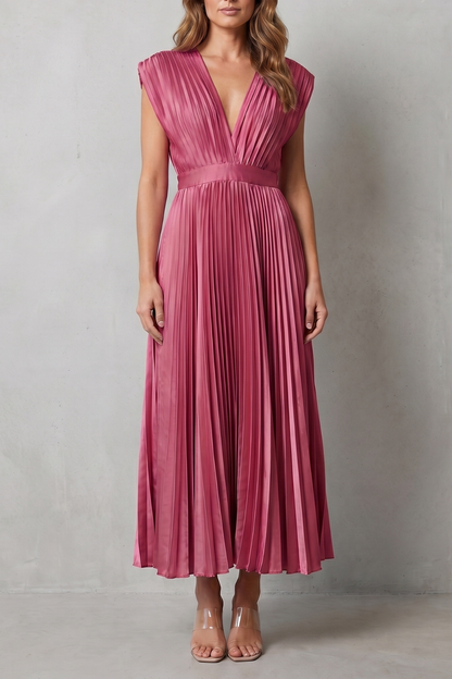 Veloria – Flowing pleated elegance – Midi dress