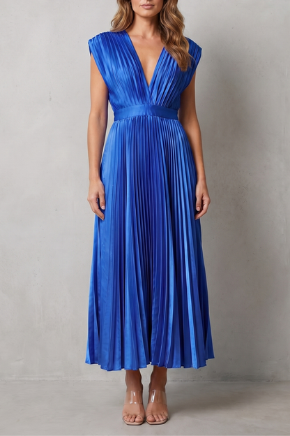 Veloria – Flowing pleated elegance – Midi dress