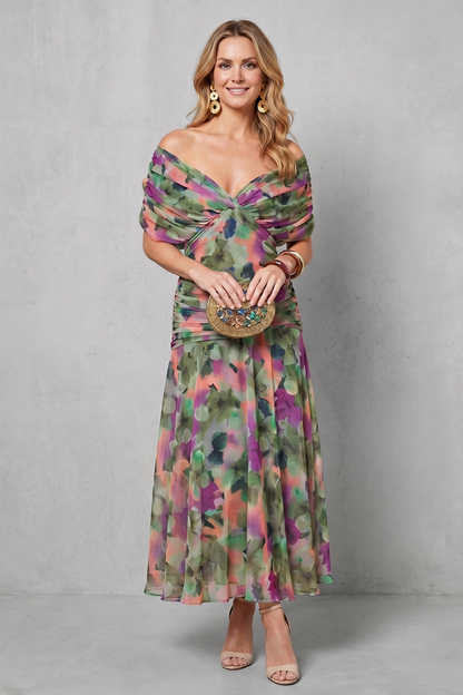 Verdelisse – Draped floral flow – Maxi dress
