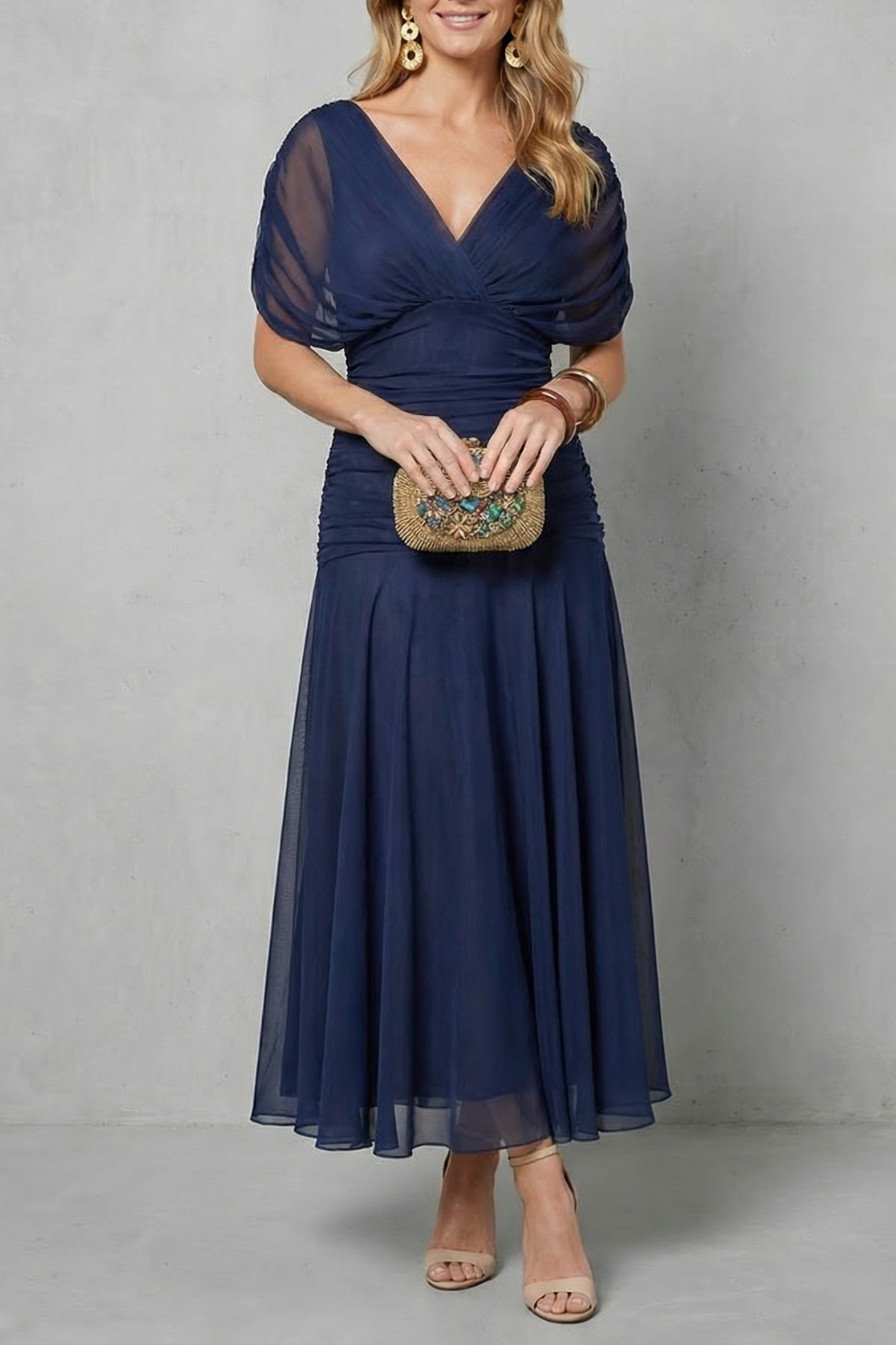 Verdelisse – Draped floral flow – Maxi dress