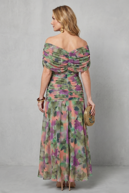 Verdelisse – Draped floral flow – Maxi dress