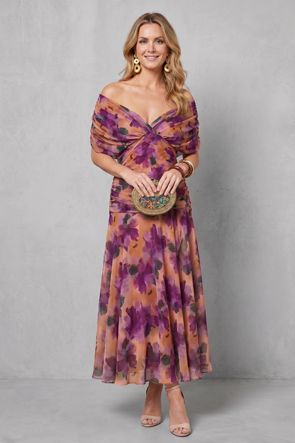 Verdelisse – Draped floral flow – Maxi dress
