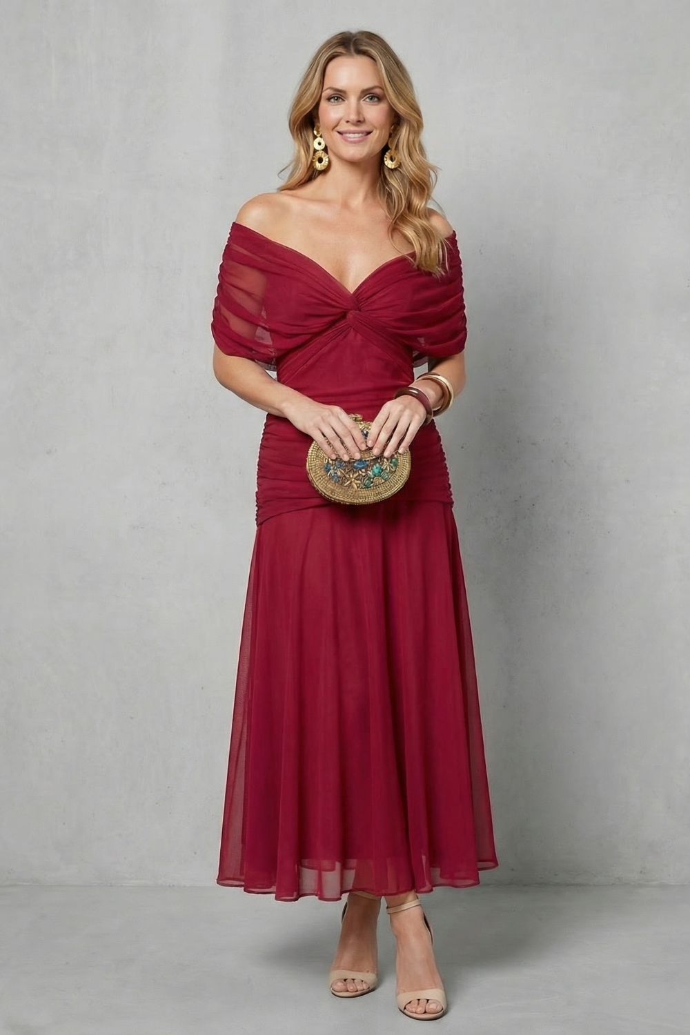 Verdelisse – Draped floral flow – Maxi dress