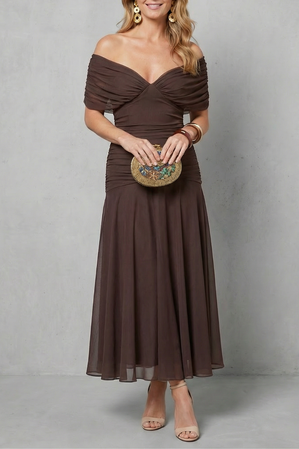 Verdelisse – Draped floral flow – Maxi dress