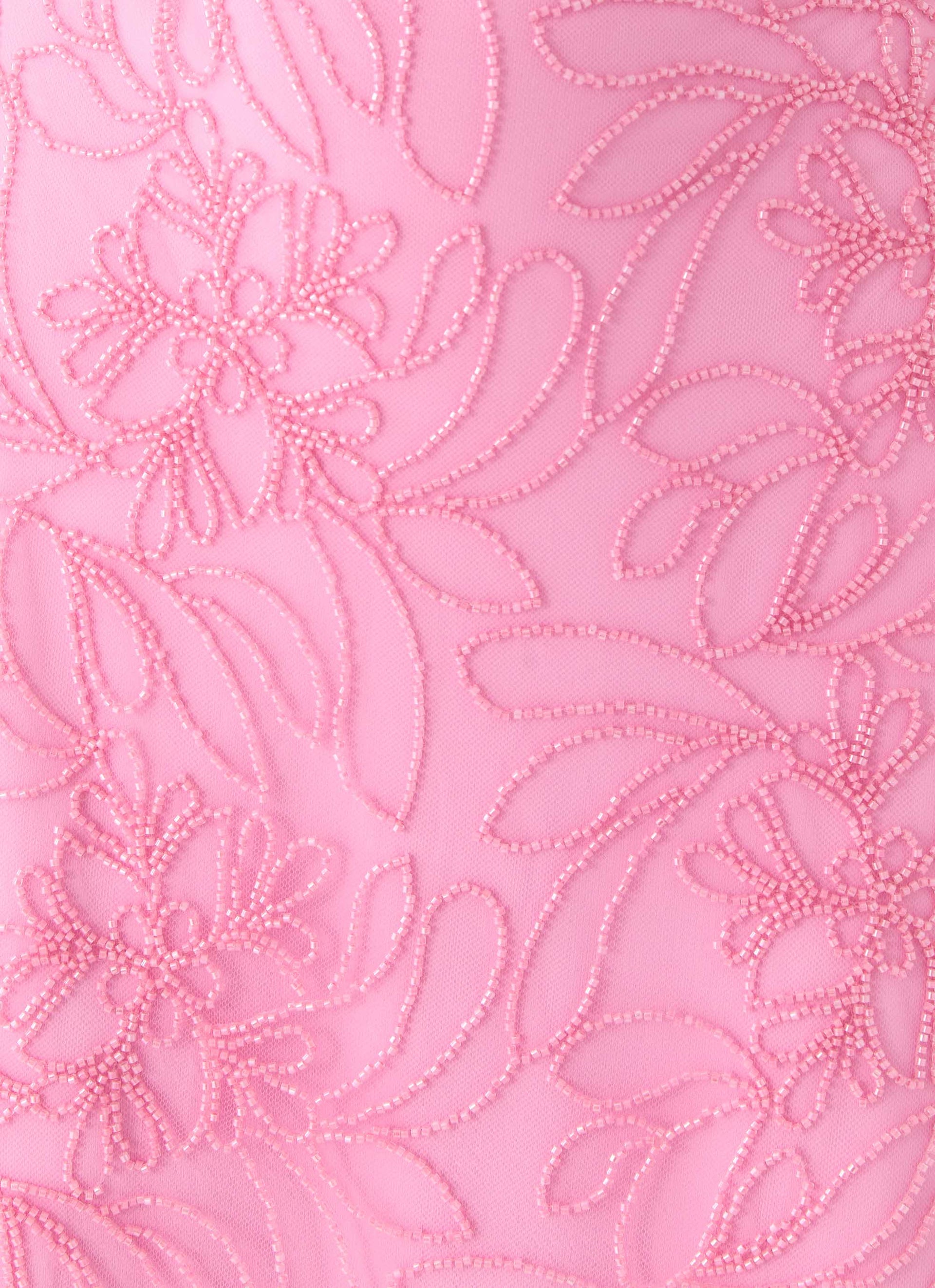 Wonyoung Beaded Maxi Dress - Pink