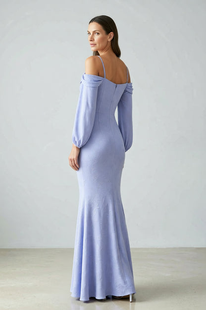 French Riviera matte crepe Midi Dress for urban workday sea-glass green matte crepe, compact viscose or washed satin with low shine Midi Dress - product view 4