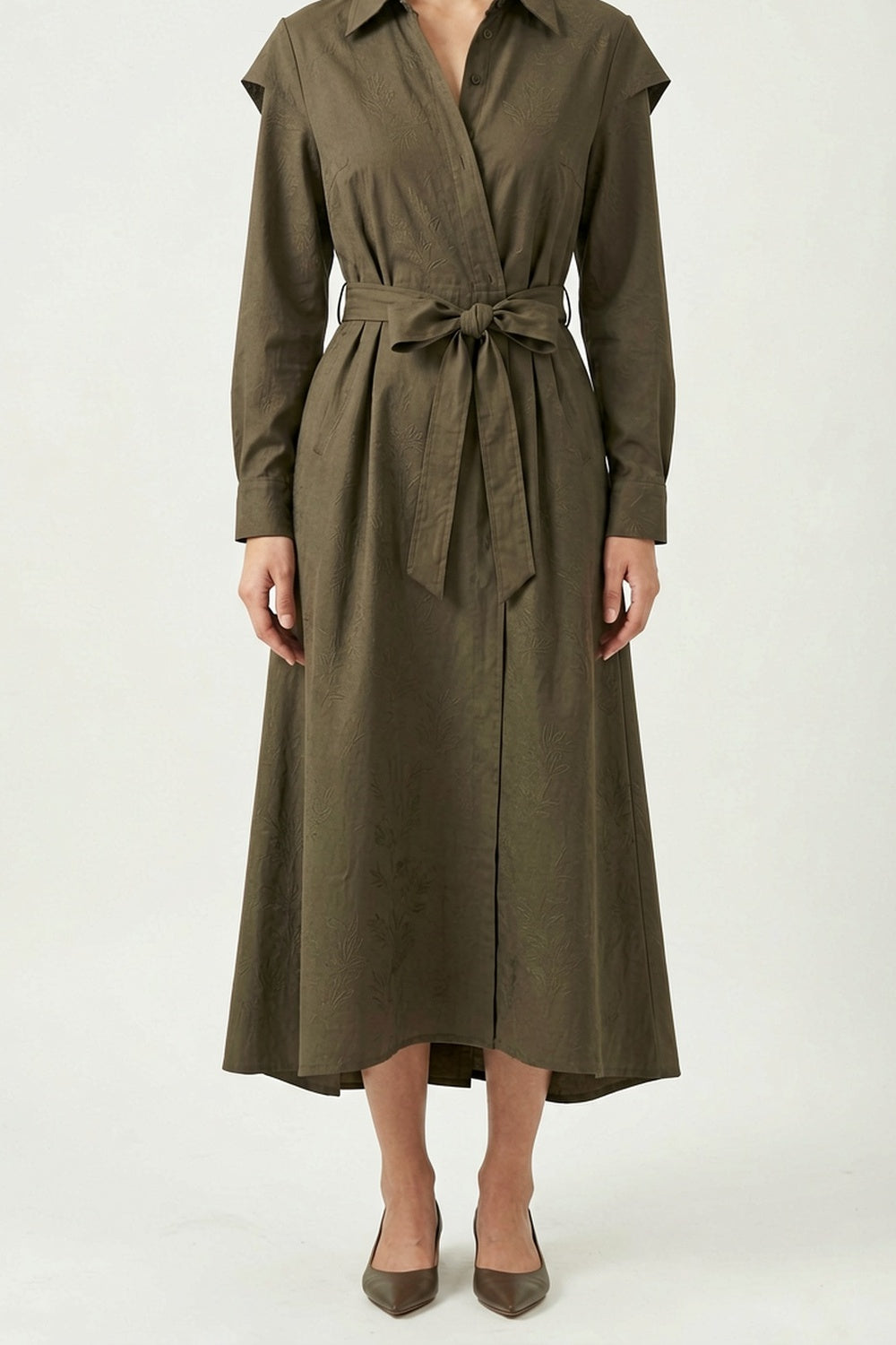 European Premium Fabric Midi Dress for Everyday Premium Fabric Womenswear - product view 3
