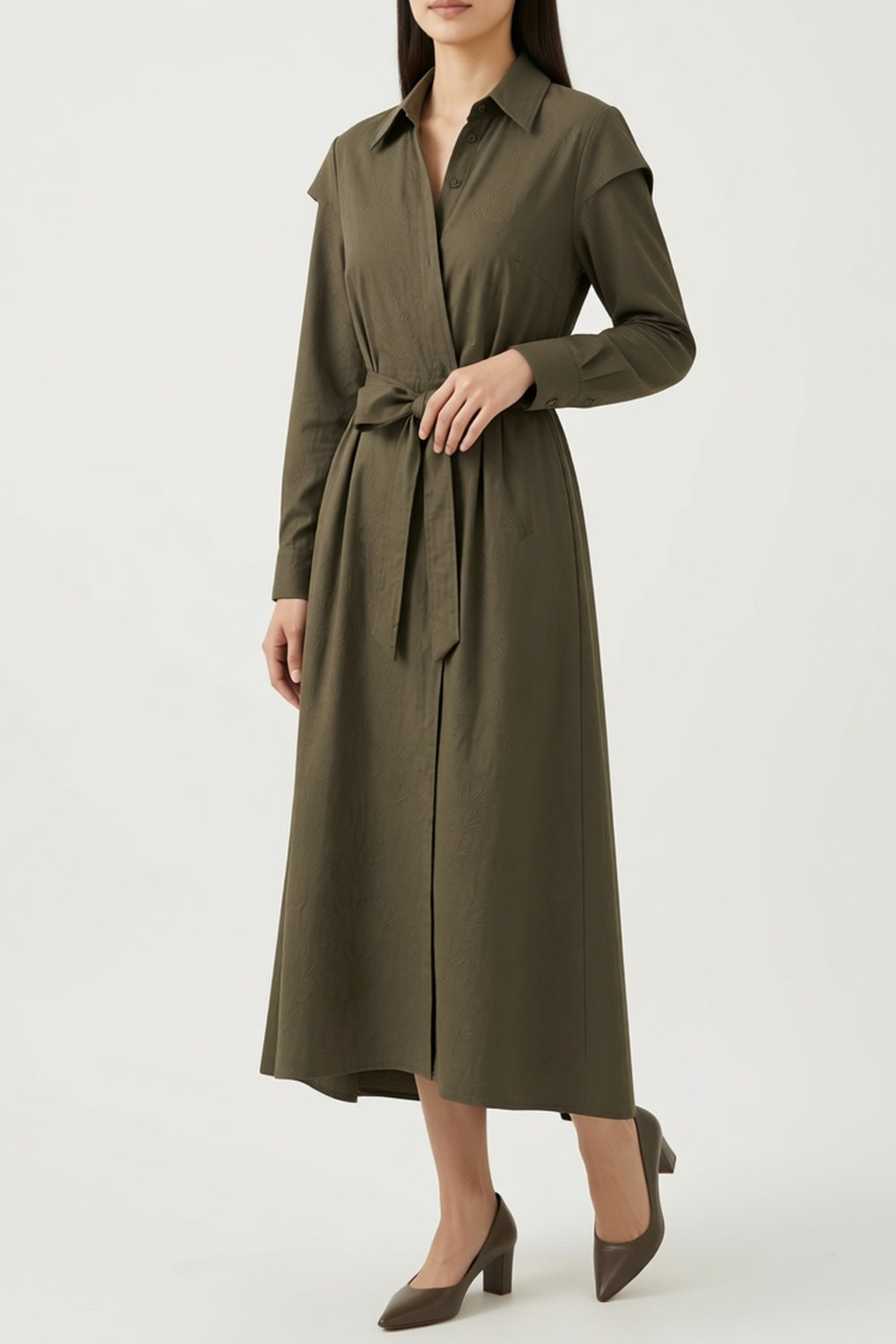 European Premium Fabric Midi Dress for Everyday Premium Fabric Womenswear - product view 4