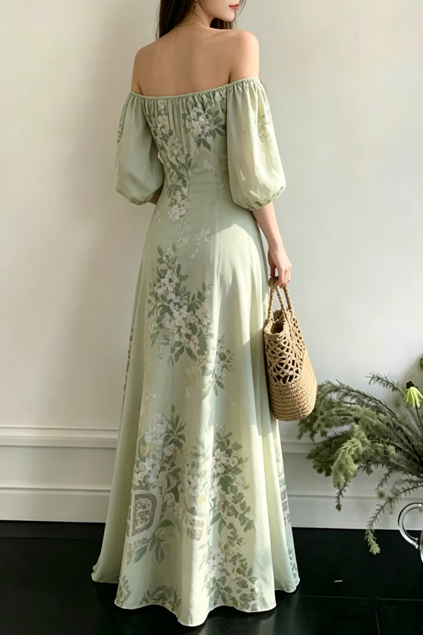 Breathable Two-Way Wear Eco Recycled Cotton Dress - Light Green