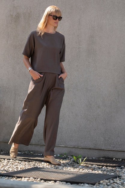 Echo oversize t-shirt – cocoa