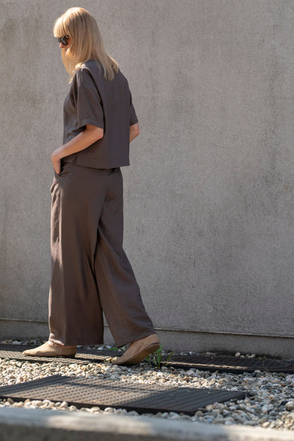 Echo oversize t-shirt – cocoa