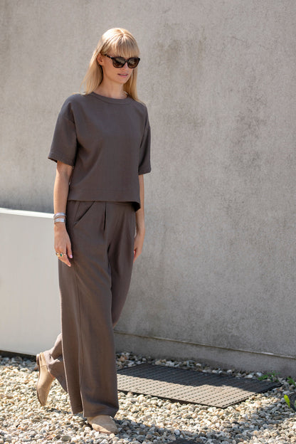 Echo oversize t-shirt – cocoa