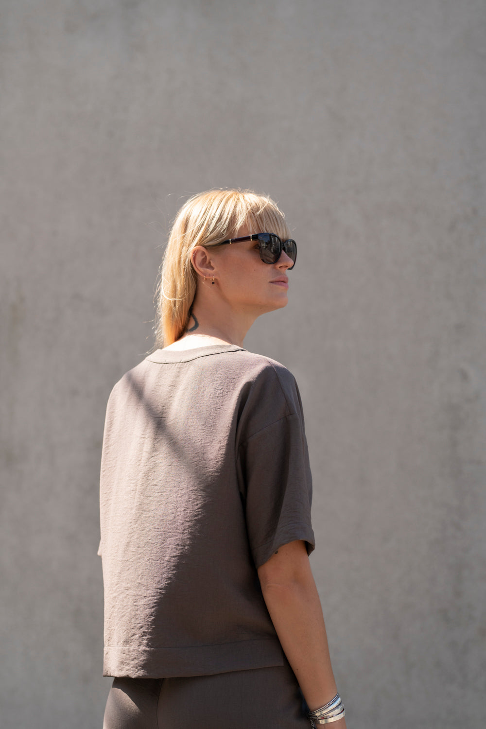 Echo oversize t-shirt – cocoa