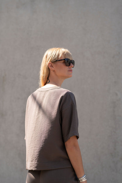 Echo oversize t-shirt – cocoa