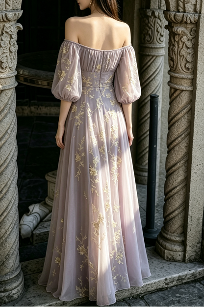 Breathable Two-Way Wear Eco Recycled Cotton Dress-Lavender Purple