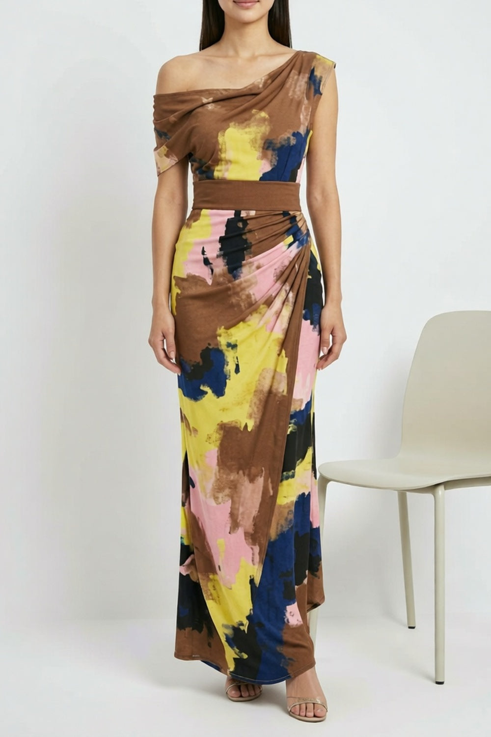 Mediterranean Holiday breathable viscose crepe or linen blend Two-Piece Set for day-to-evening warm sand breathable viscose crepe or linen blend Two-Piece Set - product view 5