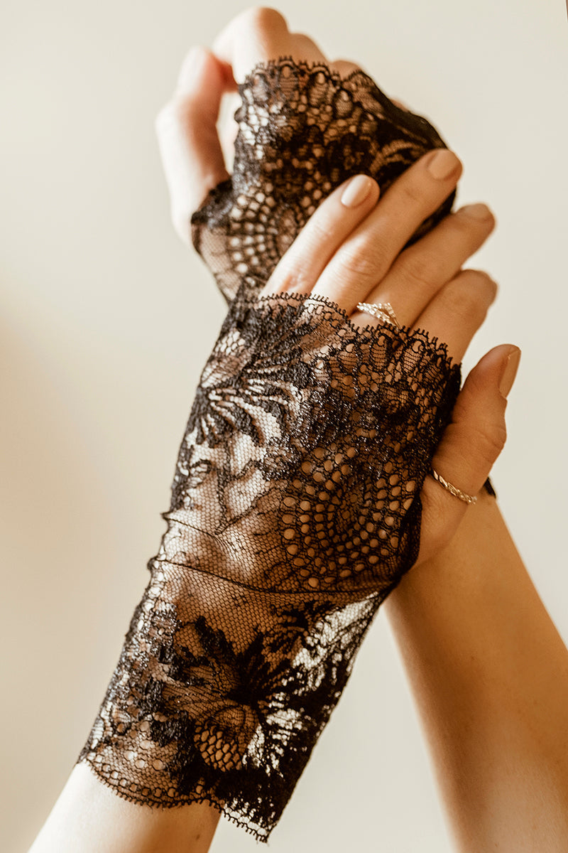 Lace gloves - Black Melody