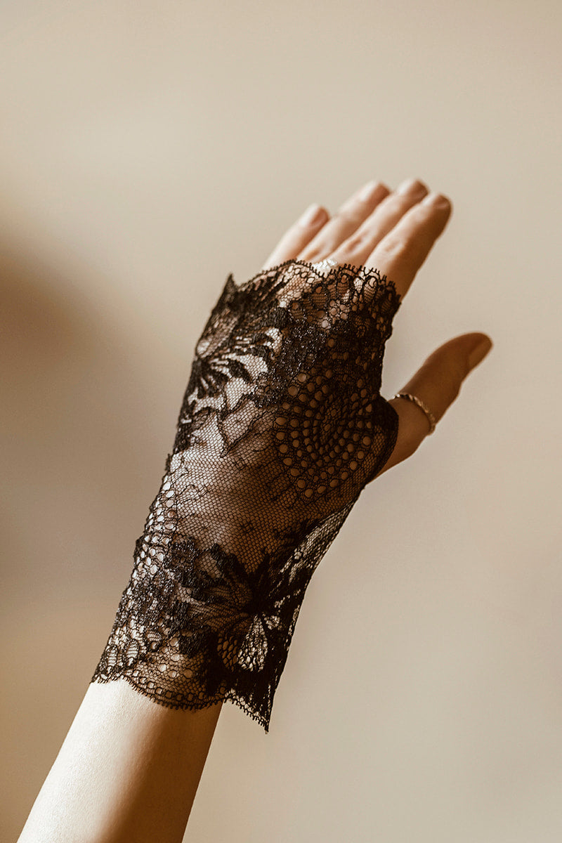 Lace gloves - Black Melody
