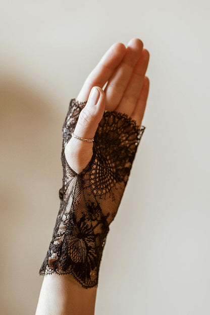 Lace gloves - Black Melody