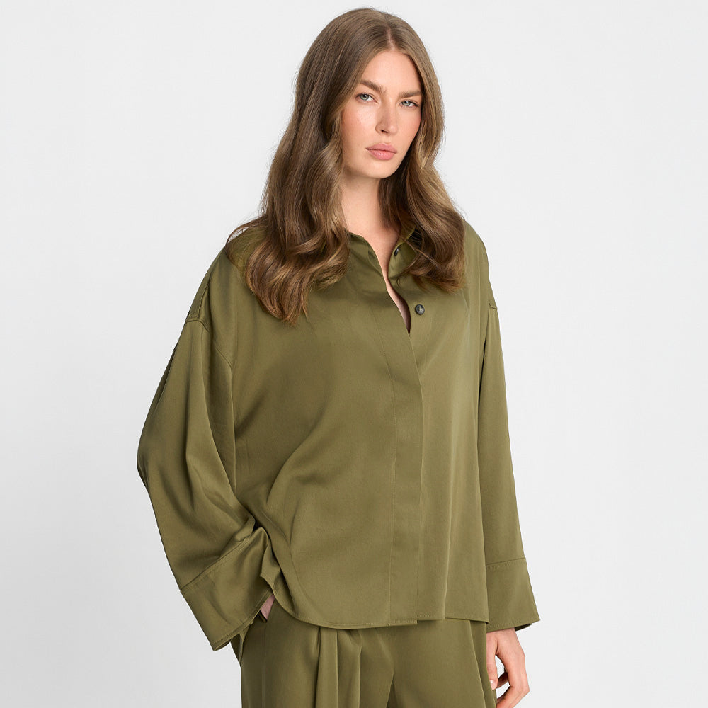 Miss Suri Olive Shirt