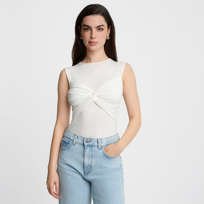 Top Miss Draped Off-White