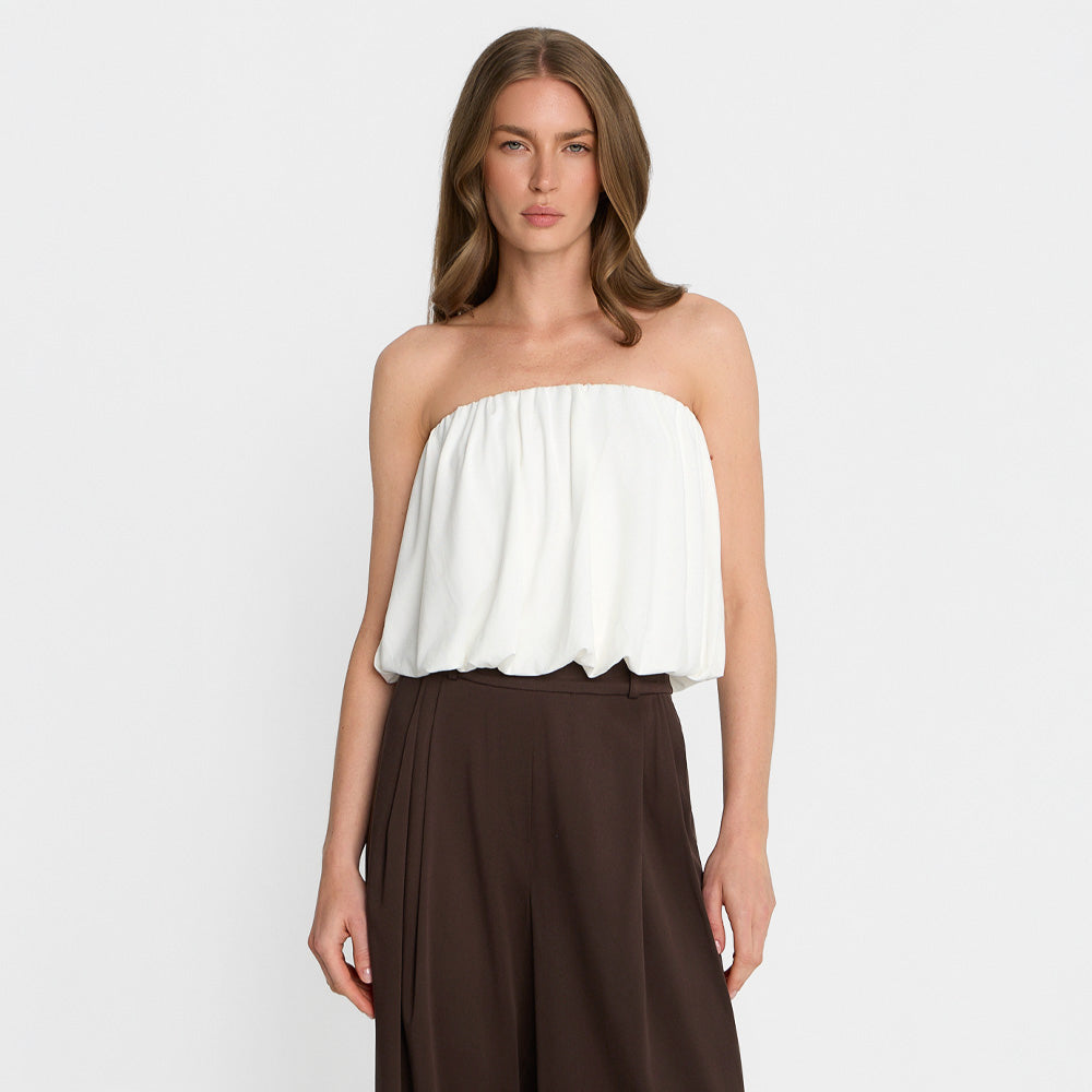 Miss Luna Off-White Top