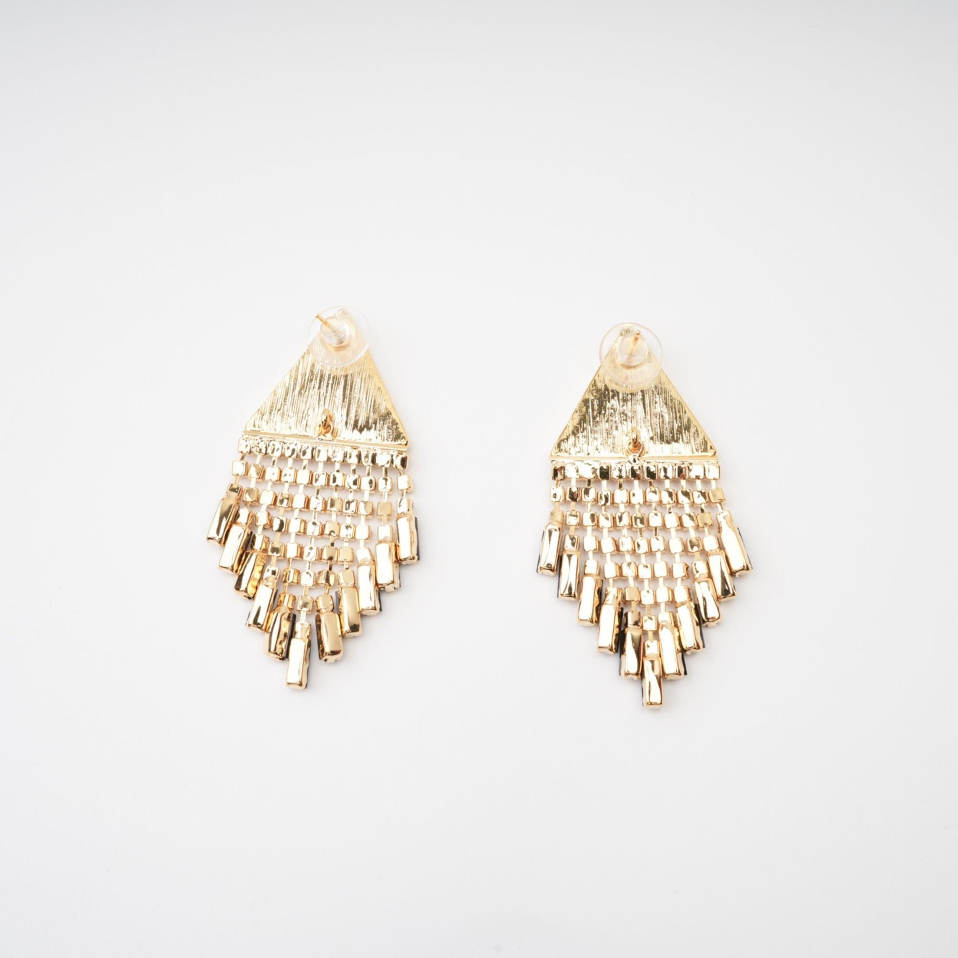 Lisette triangle-shape fringed earrings