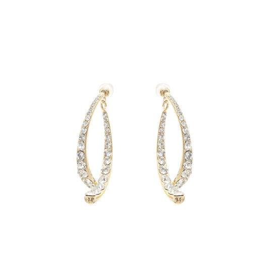Mathilde embellished curve-edge earrings