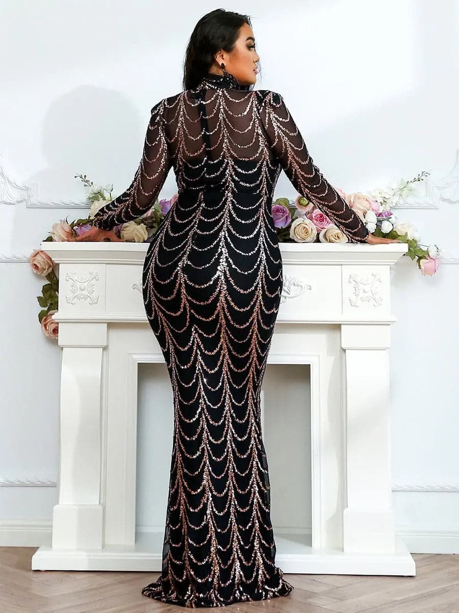 See-through Ripple Cocktail Dress