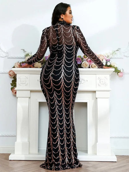 See-through Ripple Cocktail Dress