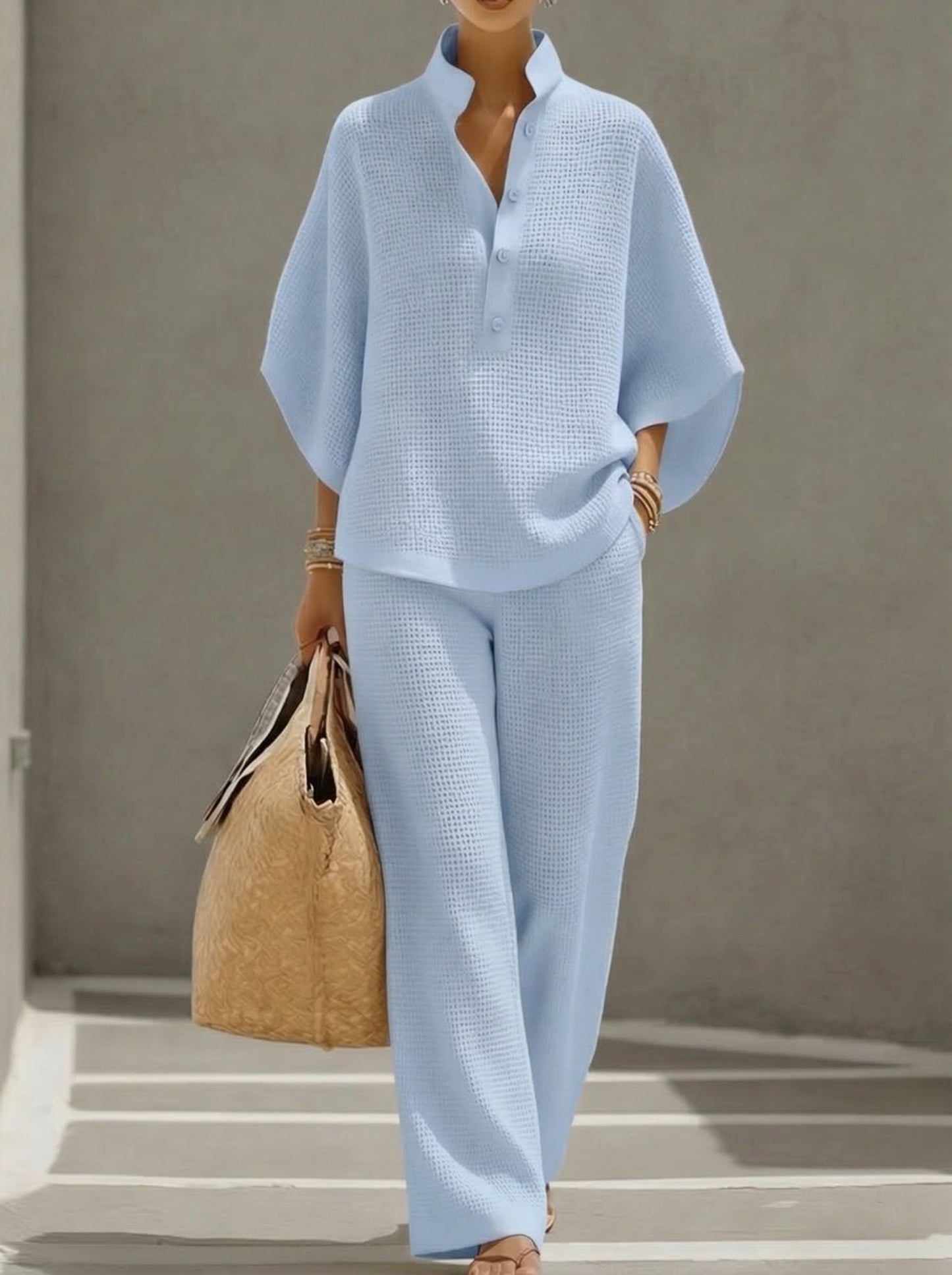 Women's Waffle Two-Piece Set