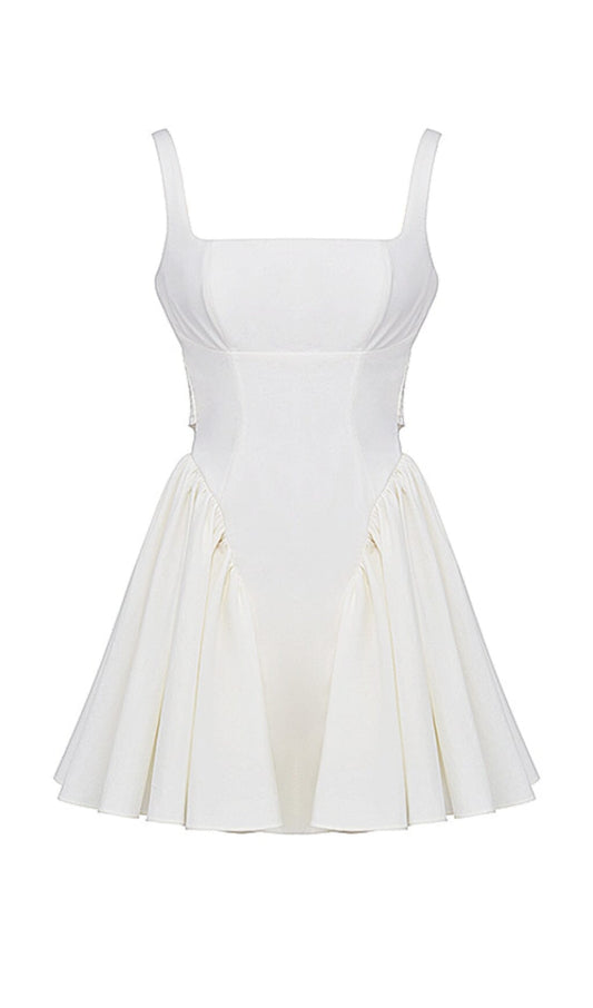 IVORY BOW MINI DRESS