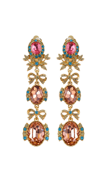 BOW RHINESTONE EARRINGS