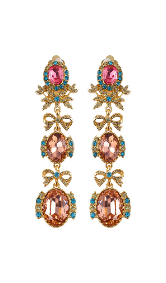 BOW RHINESTONE EARRINGS